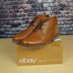 ALLEN EDMONDS Discovery Chukka Desert Boots Cognac Brown Leather Suede 9.5 3E